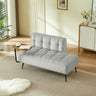 54-Inch Modern Two-Seater Velvet Sofa with Rotating Table
