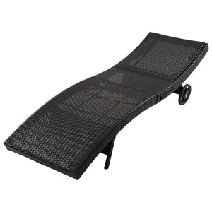K&K 80'' Patio Wicker Chaise Lounge Chairs Set of 2