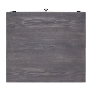 Iban - End Table - Gray Oak & Chrome