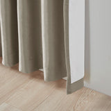 Twist Tab Total Blackout Window Curtain Panel Pewter 50x95" Blackout