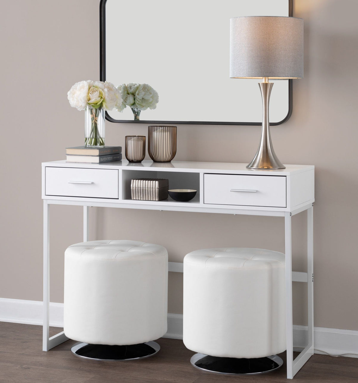 Lenuxe - Contemporary Semi Gloss Table Lamp (Set of 2)