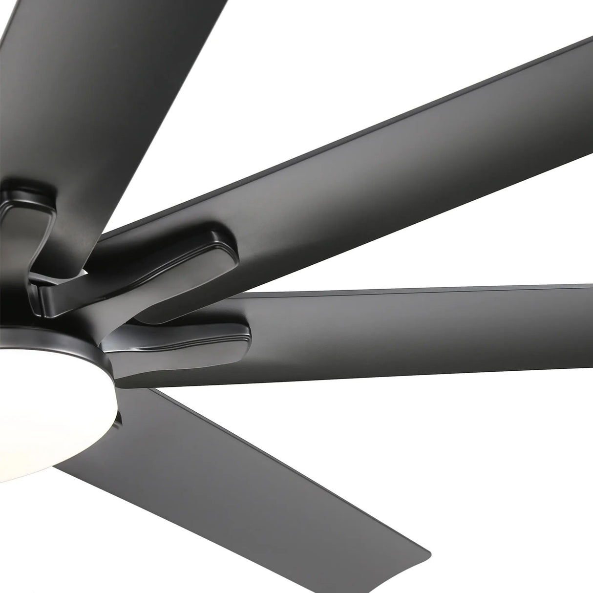 Ceiling Fan With Dimmable LED Light, 8 Blades, Smart Remote Control, Reversible DC Motor For Home Office And Living Spaces - Matte Black