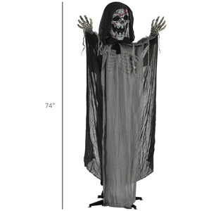 74" Animated Skeleton Witch of the Haunted Hollow