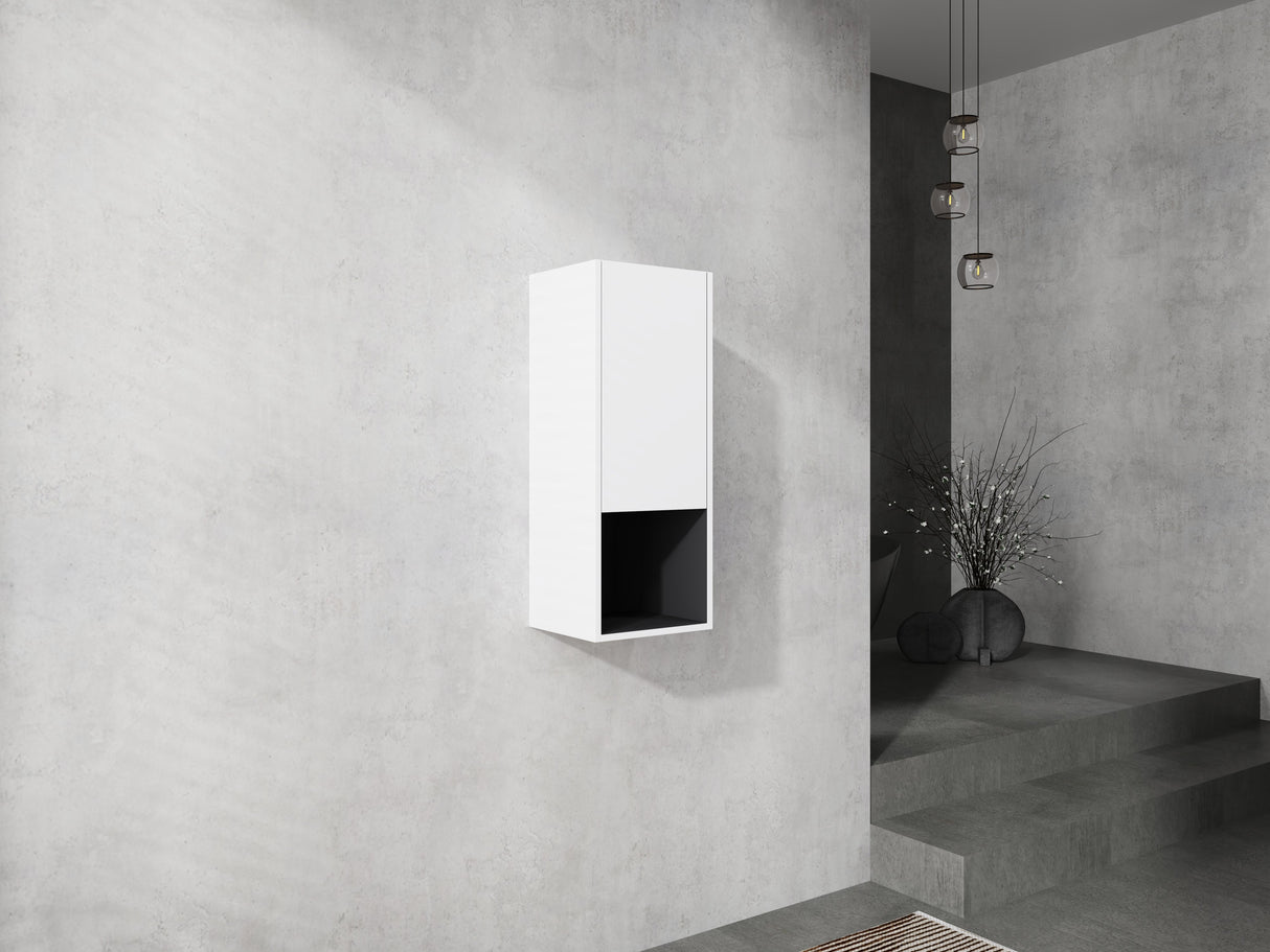12" Bathroom Side Cabinet with Soft Close Doors