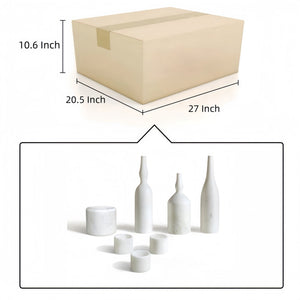 7 Pieces Luxury Natural Marble Living Room Accessories Set