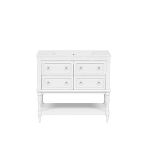 Bathroom Vanity Cabinet With Undermount Sink, 4 Drawer Set