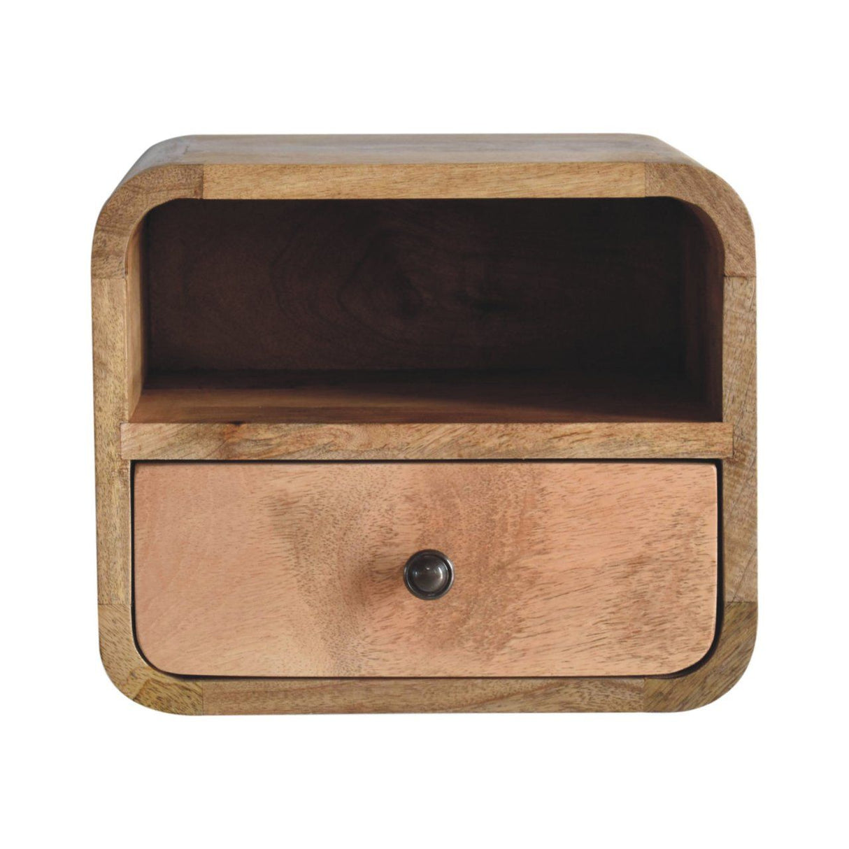 Curved Upper Slot Floating Nightstand