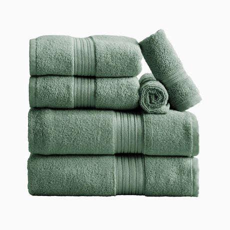 Cotton terry bath towel set - cooper collection