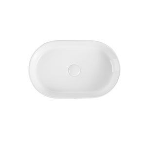 Integrated Oval Ceramic Bathroom Sink