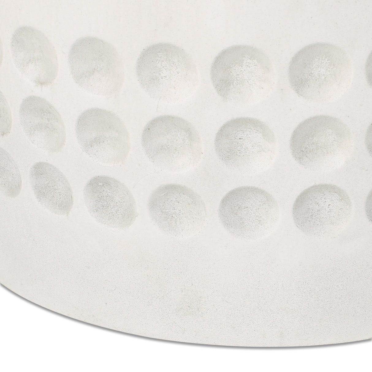 Antique white round planter