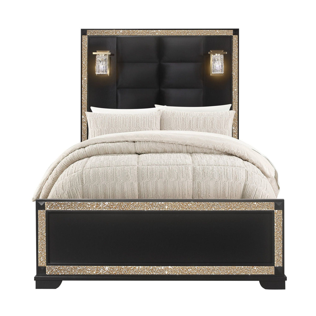 Lively - Bed With Lamps, Elegant Design
