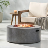 Round Iron Fire Pit With 40,000 BTU