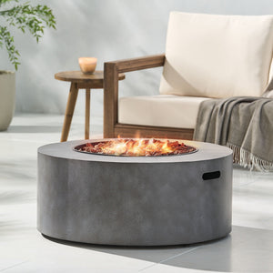 Round Iron Fire Pit With 40,000 BTU