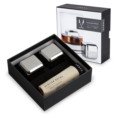 Glacier-rocks®-large-stainless-steel-cubes-viski®-Ice-Buckets
