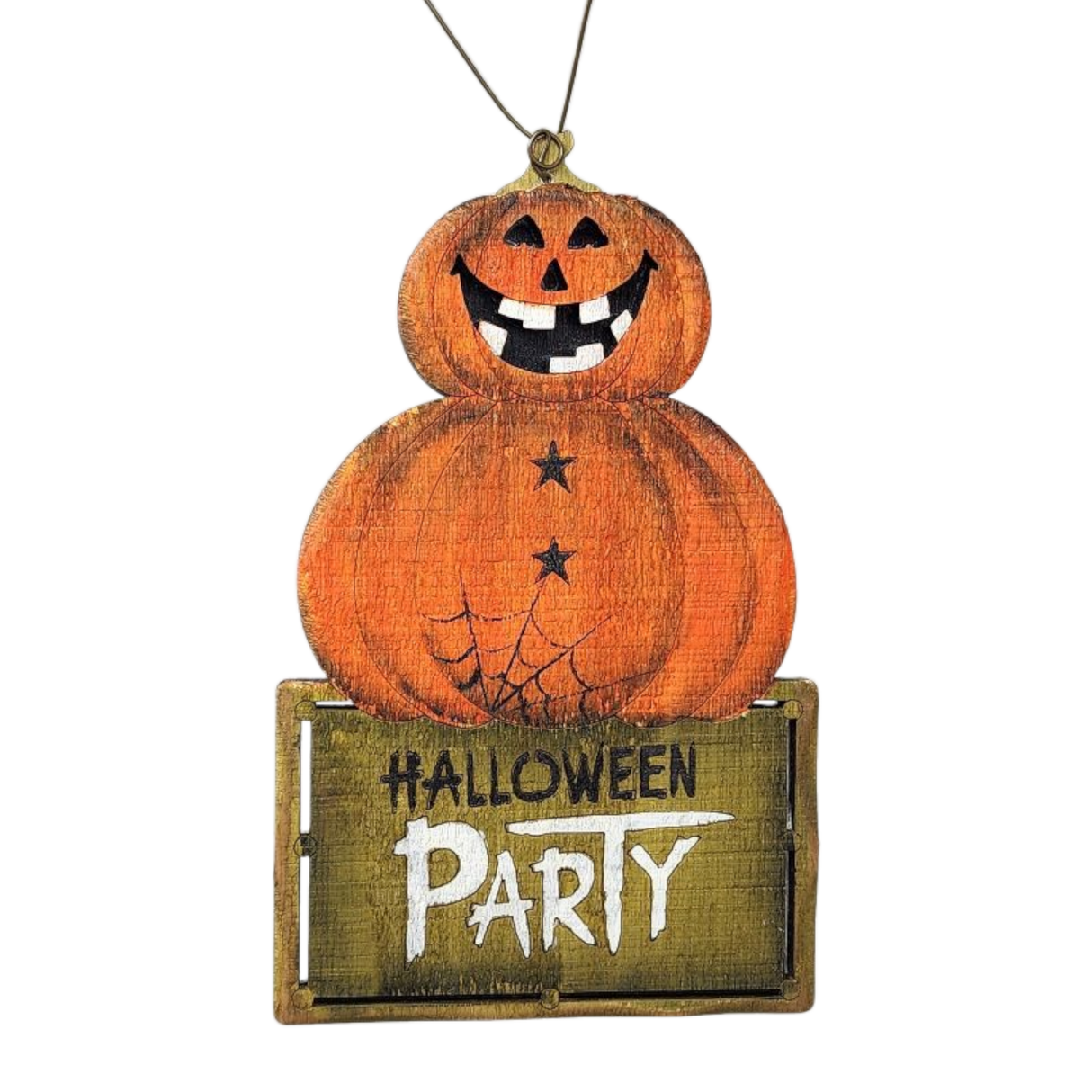 Wooden Halloween Ornament -  Pumpkin Stack