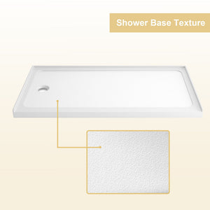 Shower Base Drain With Single Threshold Design
