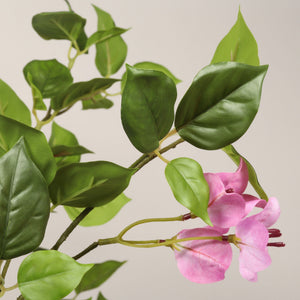 Artificial Bougainvillea Tree, Realistic Faux Plant In Pot, Indoor Decor For Home - Baby Pink / Green Leaf