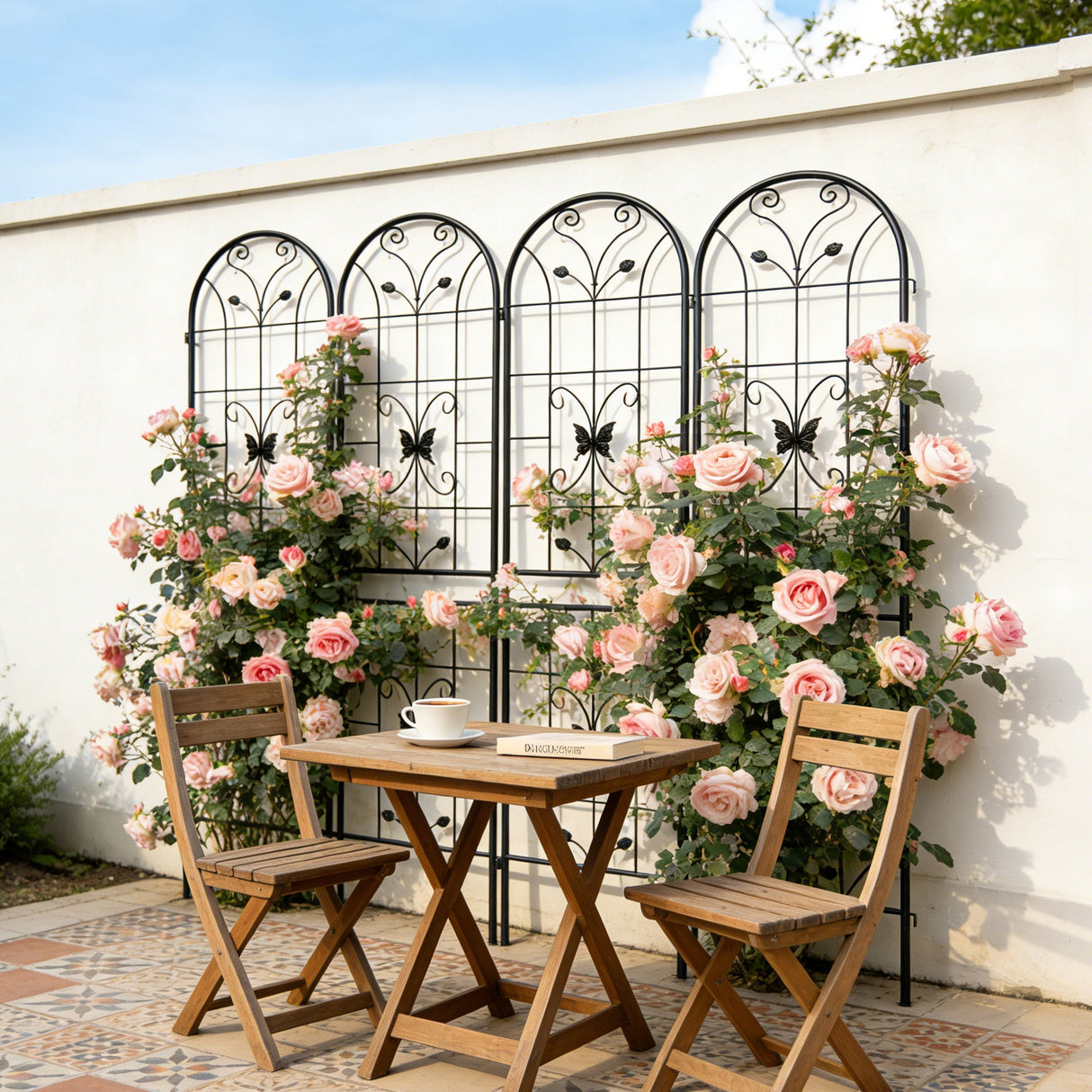 2 Pack Metal Garden Trellis 86.7" x 19.7"
