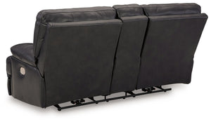 Mountainous - Power Reclining Loveseat With Console /Adj Headrest - Eclipse