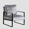 Classic Mid Century Modern Accent Chair With Durable Square Metal Frame, Armchair