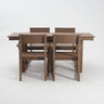 5 Piece Outdoor Dining Set, Table With Umbrella Hole And 4 Armrest Chairs