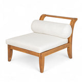 6 Piece Acacia Wood Outdoor Modular Sectional with Daybed and Tea Table