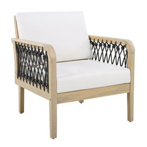 4-Piece Acacia Wood Outdoor Patio Furniture Set