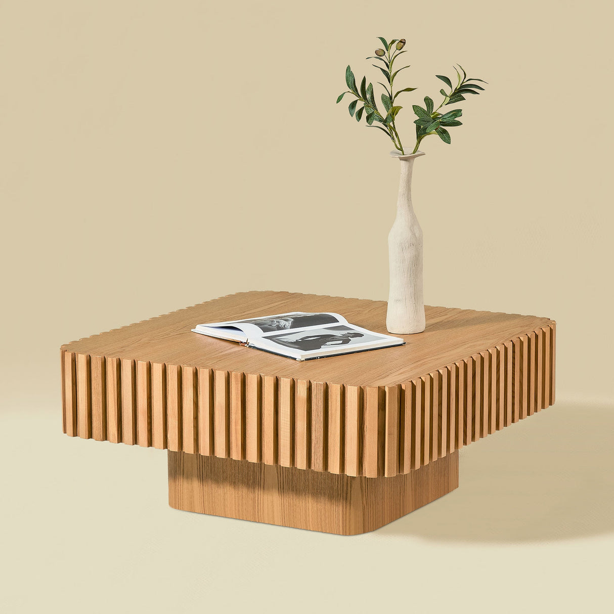 Modern Handcraft Drum Coffee Table