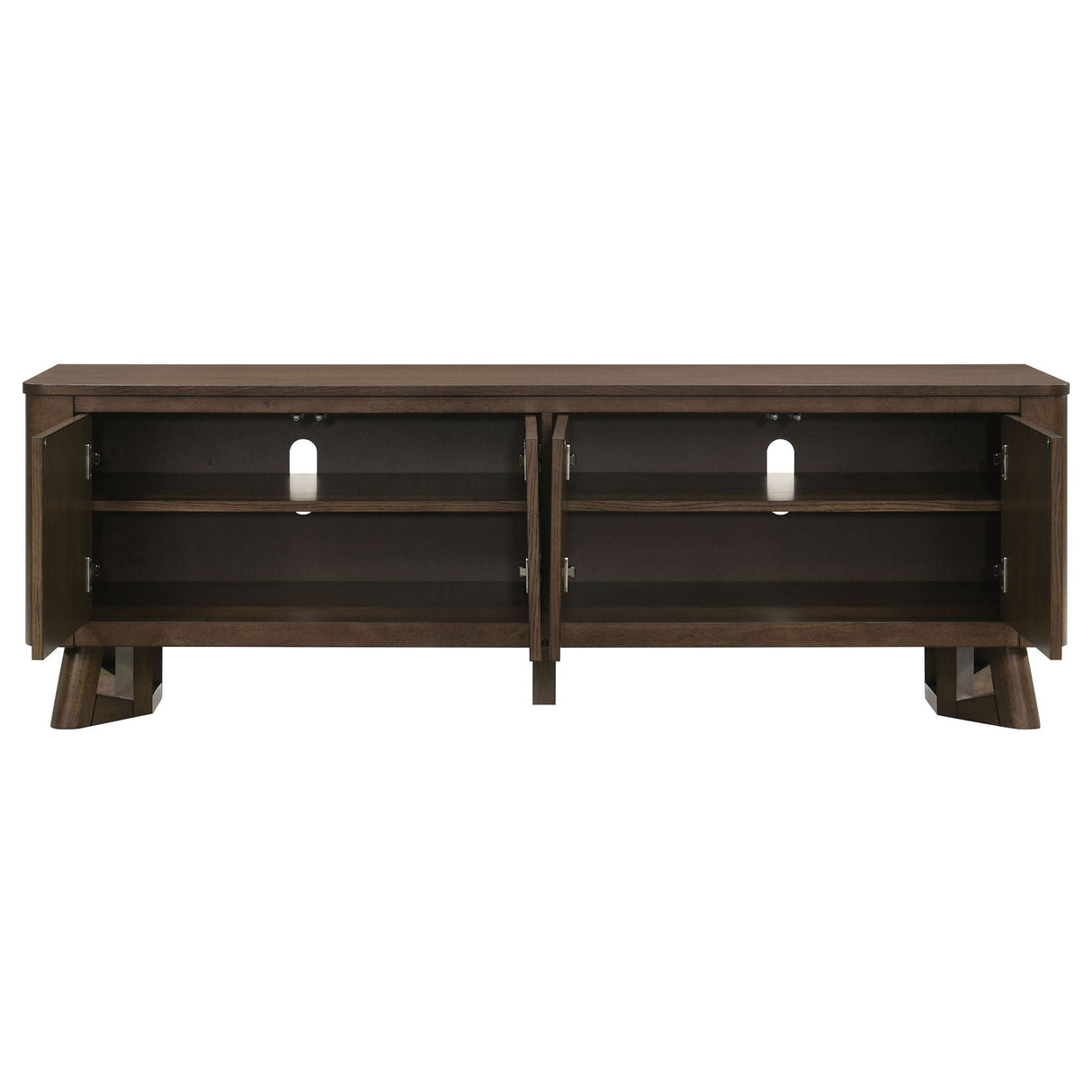 Trotter 71-inch 4-Door Wood TV Stand Media Console Brown