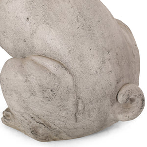 Dog Garden Sculpture, Outdoor French Bulldog Garden Statue, Rustic White