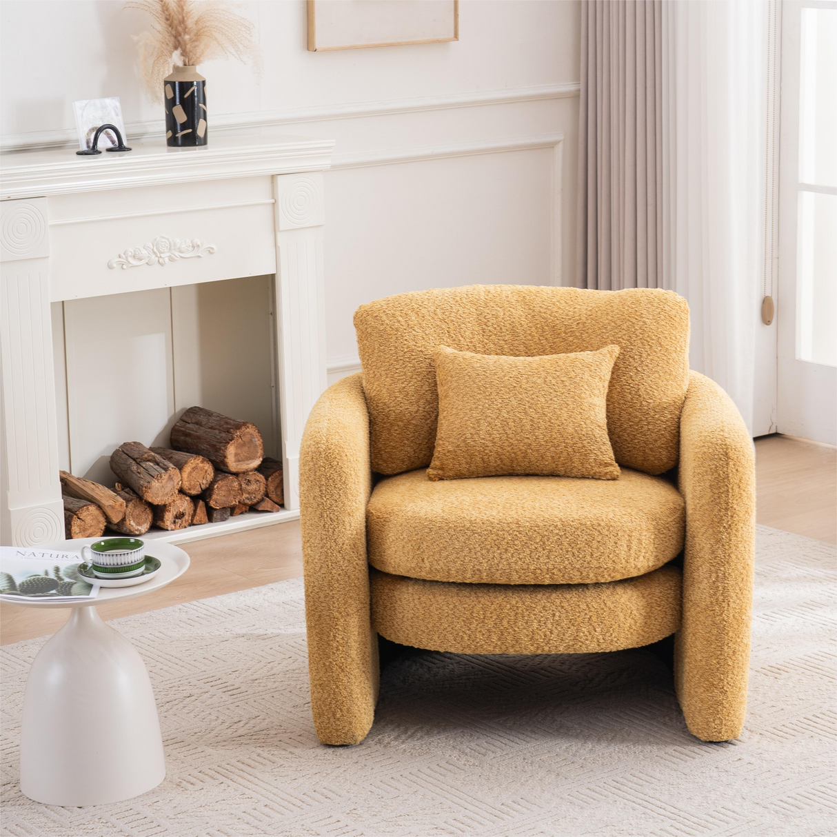 Rosewick Rounded Corner Cozy Modern Accent Chair