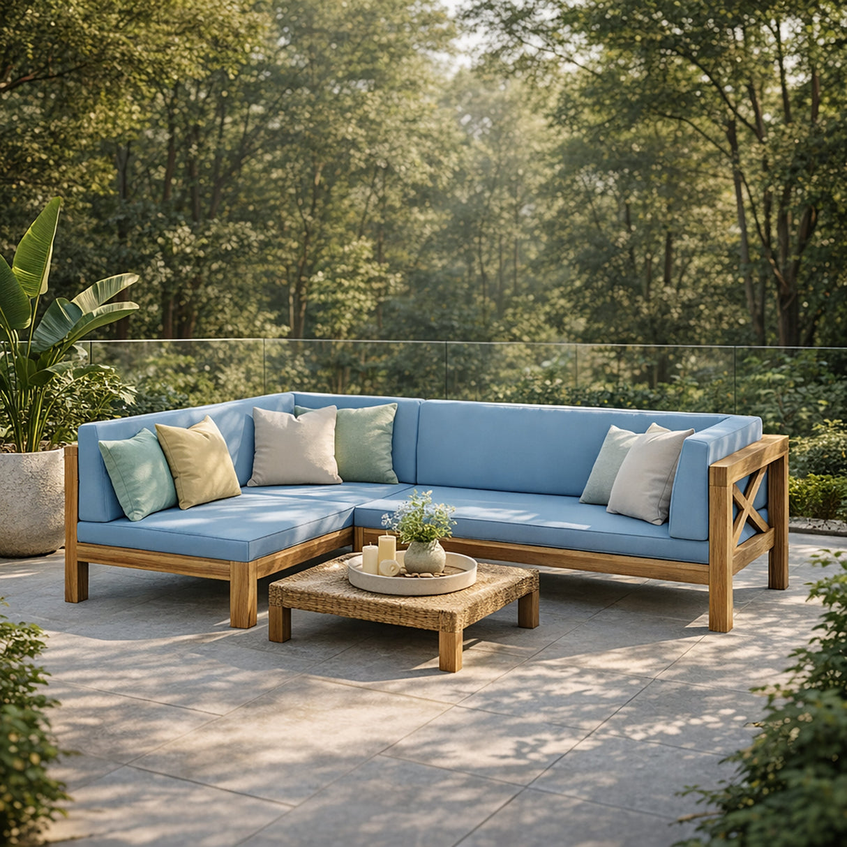 Brava X-Back Right Corner Bench Set of 2