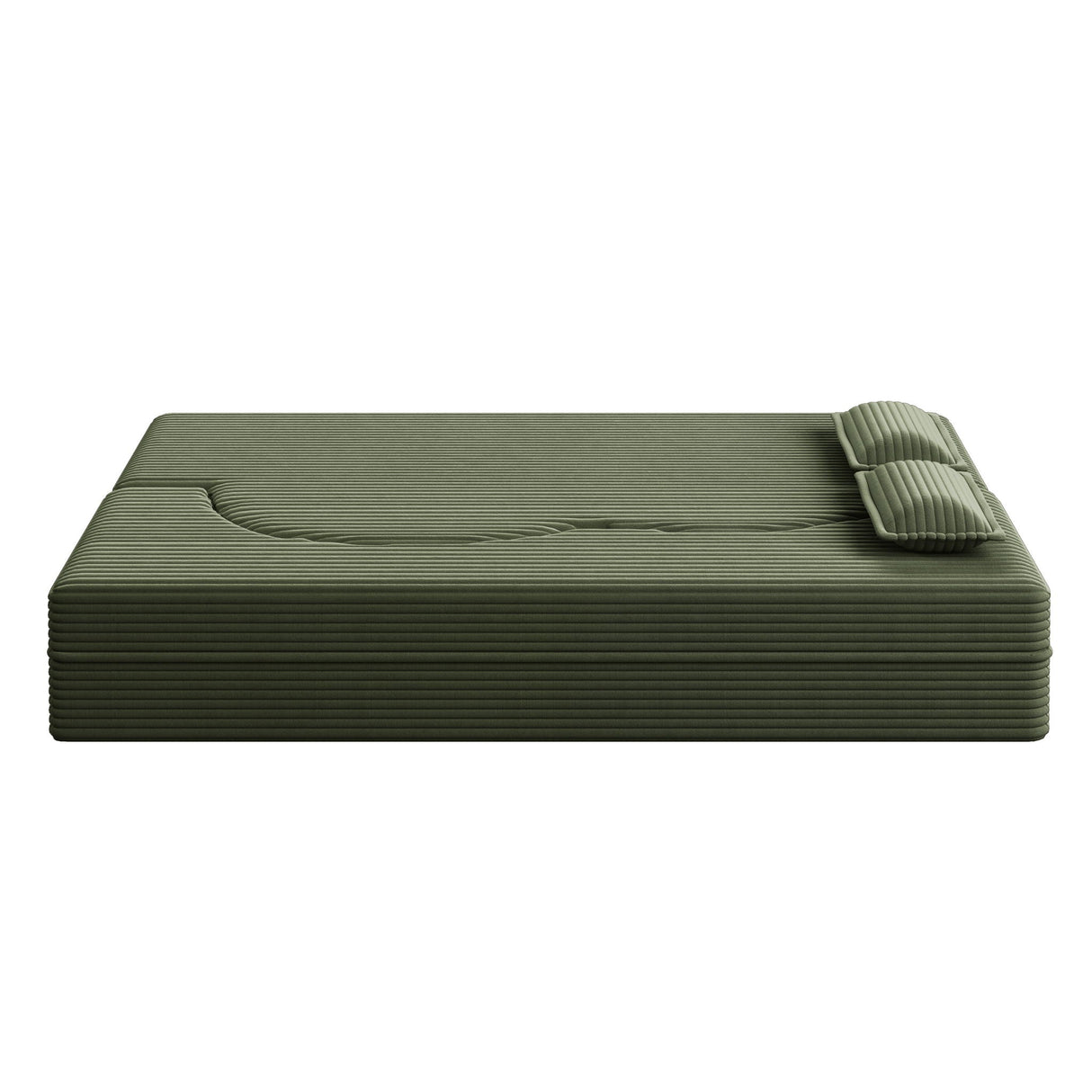 Convertible Foam-Filled Sleeper Sofa Bed With 2 Pillows