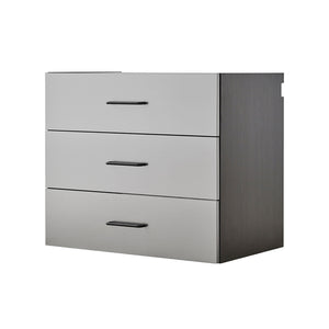 Astro Series - Wall Mounted Base, Drawer Storage Cabinet With Soft Closing Features - Metallic Gray