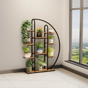 62.2 Inch Tall Metal Indoor Plant Stand with Grow Lights