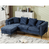 Modern Lounge Chenille Sectional Sofa