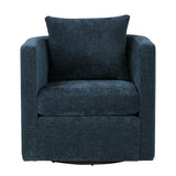 Sutton Light Grey Performance Fabric Swivel Barrel Chair