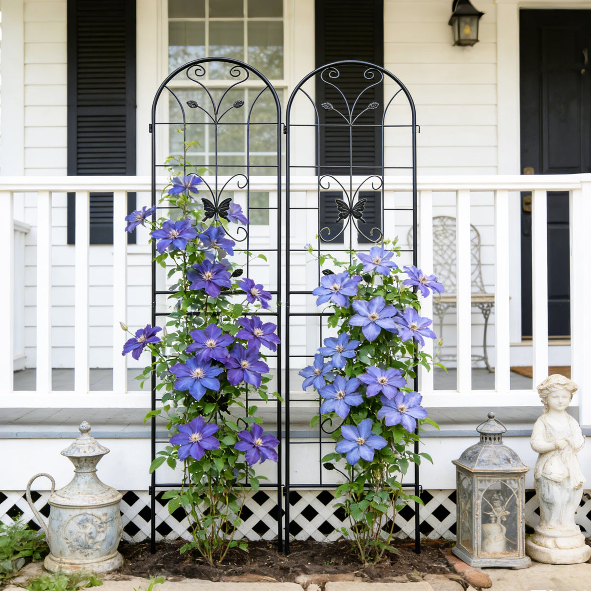 2 Pack Metal Garden Trellis 86.7" x 19.7"