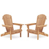 Lounge Patio Chair For Garden Outdoor Wooden Folding Adirondack Chair (Set of 2) Solid Cedar Wood Lounge Patio Chair For Garden