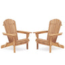 Lounge Patio Chair For Garden Outdoor Wooden Folding Adirondack Chair (Set of 2) Solid Cedar Wood Lounge Patio Chair For Garden