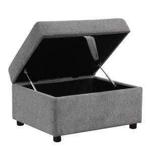 Sectional Sofa Convertible Pull-Out Bed With Storage Ottoman & USB Ports