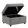 Movable Storage Ottoman Footrest For Living Room