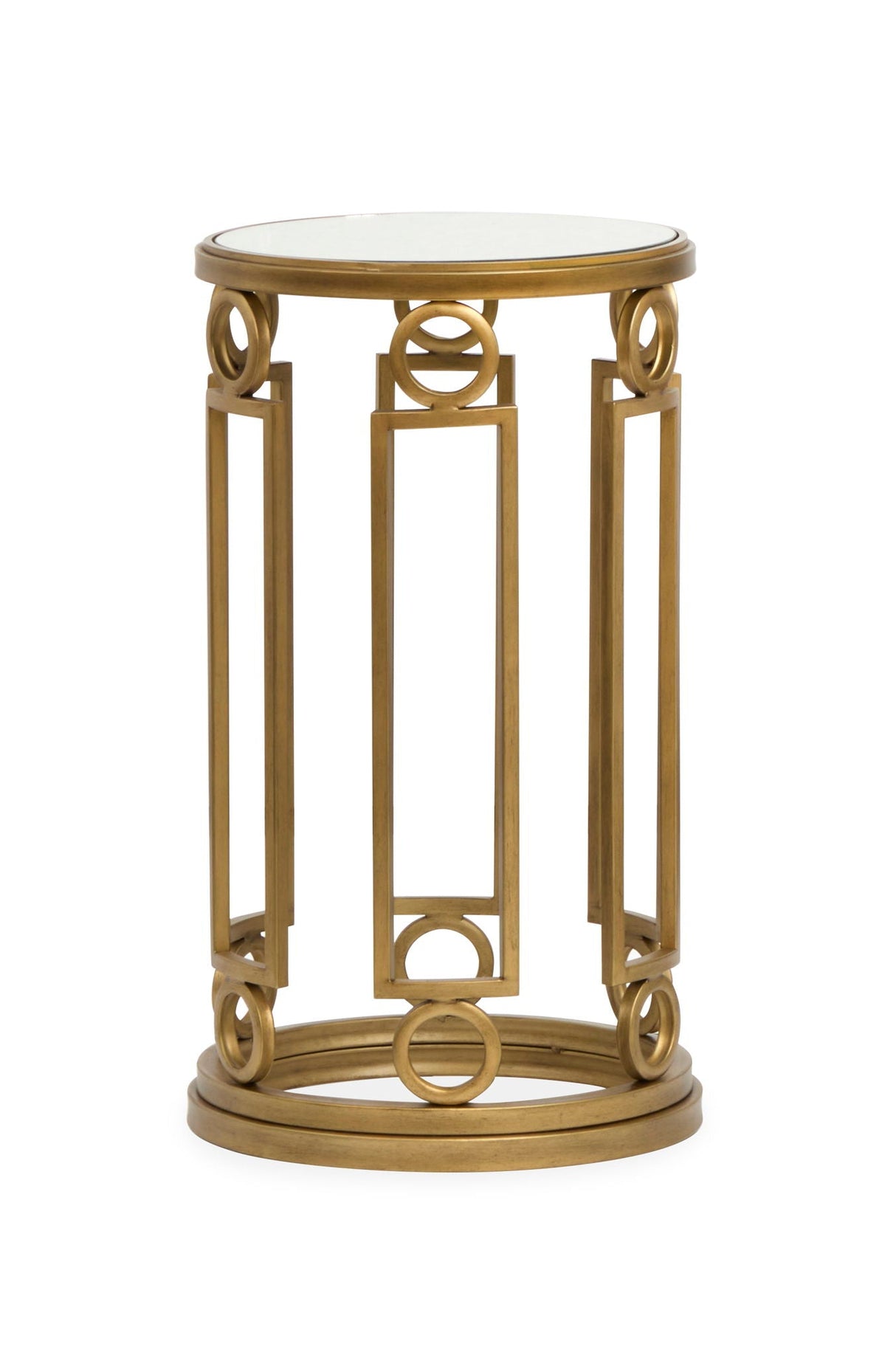 Lorena - Round Accent Table - Burnished Brass