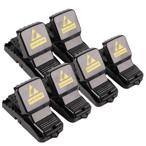 Reusable Snap Mouse Traps – 6-Pack Heavy Duty Plastic Rat Snap Trap