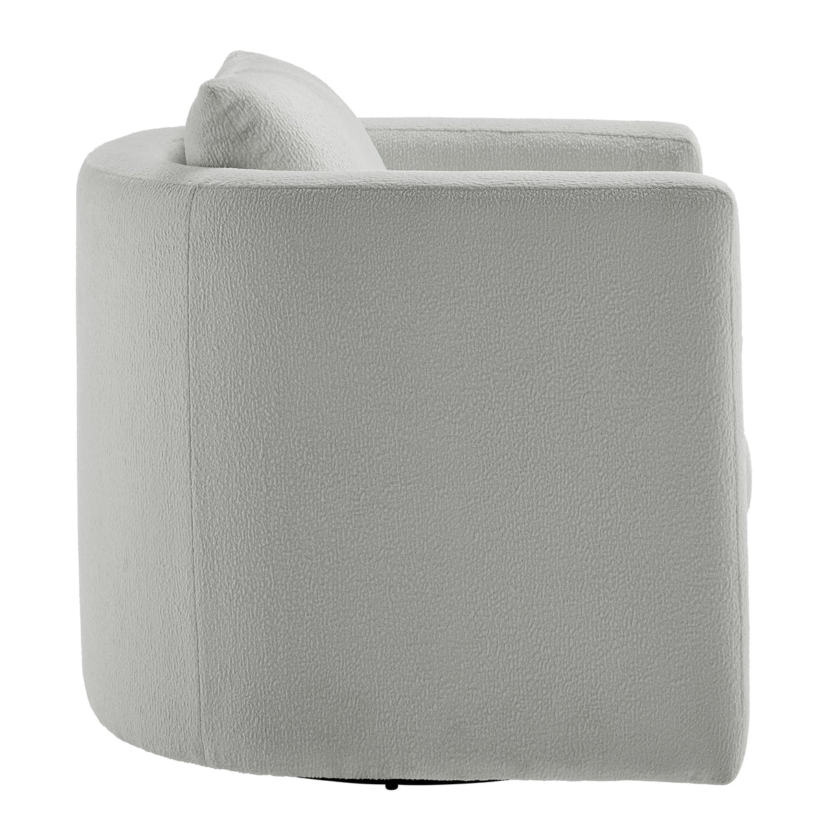 Sutton Light Grey Performance Fabric Swivel Barrel Chair