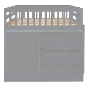 Bunk Bed With 4 Drawers And 3 Shelves