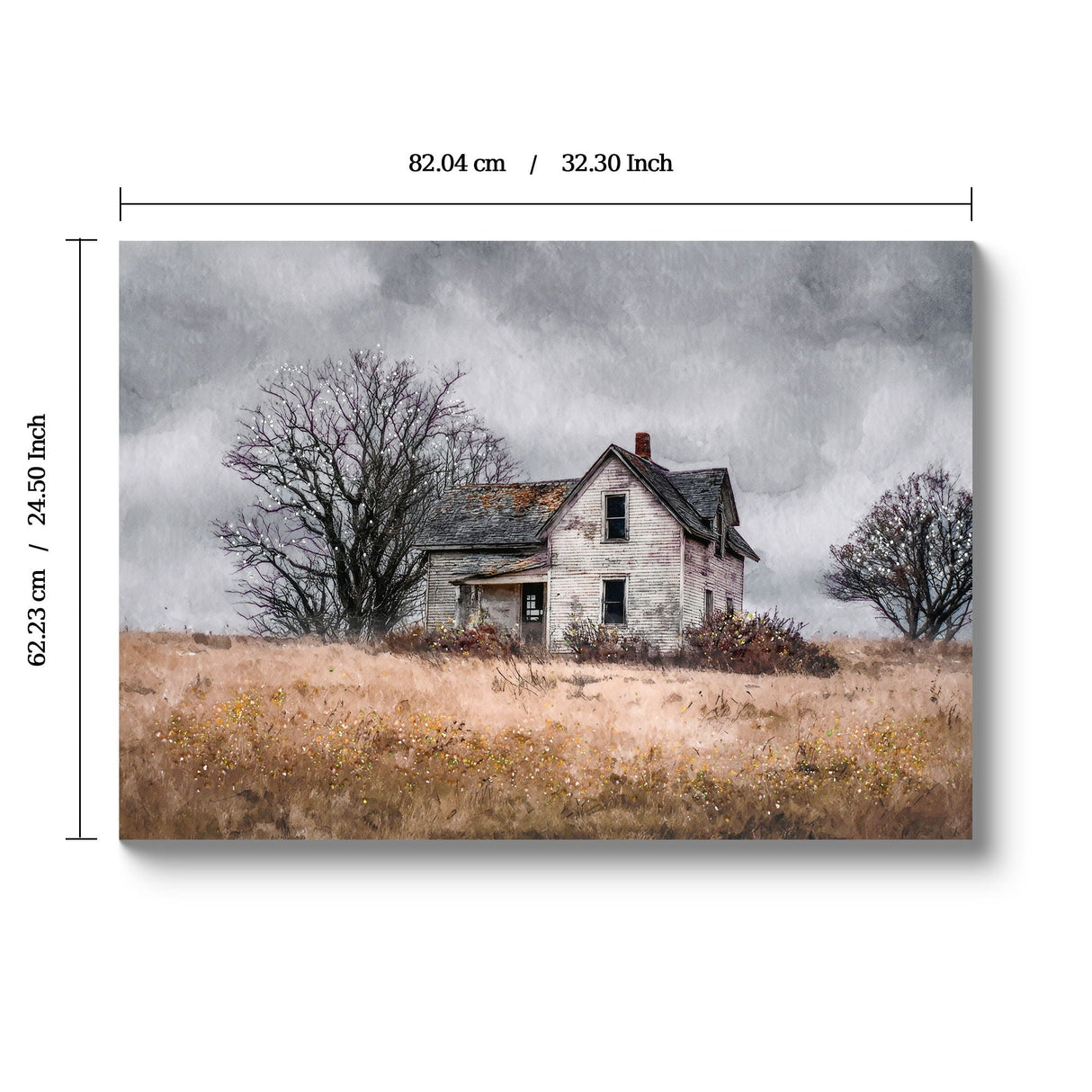 Framed Barn Wall Art Country Field Landscape Poster