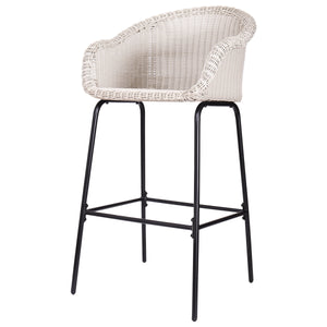 Ladd Outdoor Metal Wicker Barstool Set of 2