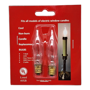 Electric Candle Lightbulbs - 2 pack