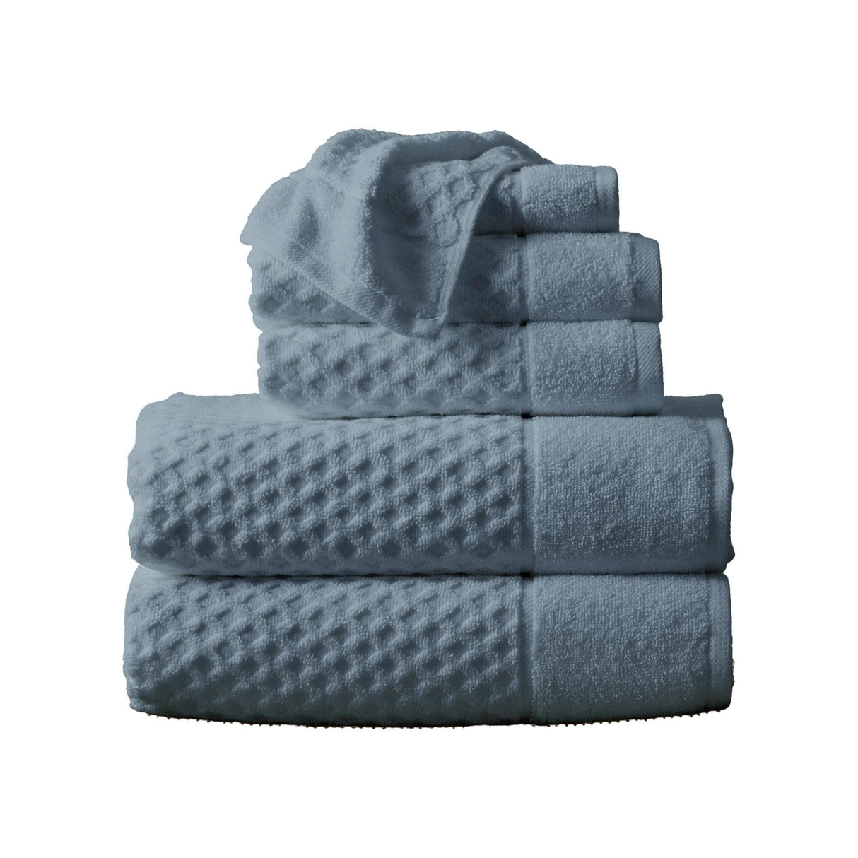 Cotton diamond waffle weave bath towel set - grayson collection